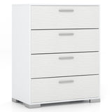 4 Drawer Storage Cabinet with Metal Legs Handles with Anti-Toppling Devices