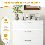 4 Drawer Storage Cabinet with Metal Legs Handles with Anti-Toppling Devices