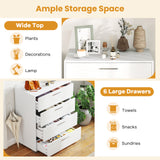 4 Drawer Storage Cabinet with Metal Legs Handles with Anti-Toppling Devices