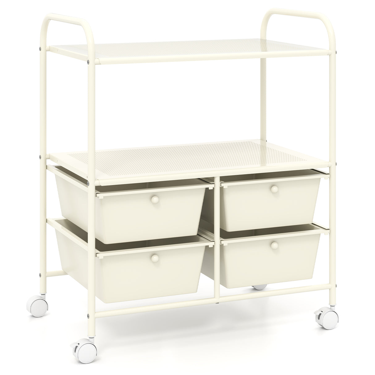 4 Drawers Shelves Rolling Storage Cart Rack