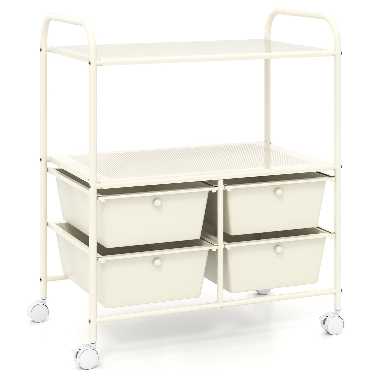 4 Drawers Shelves Rolling Storage Cart Rack
