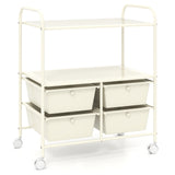4 Drawers Shelves Rolling Storage Cart Rack