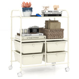 4 Drawers Shelves Rolling Storage Cart Rack
