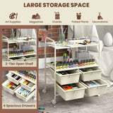 4 Drawers Shelves Rolling Storage Cart Rack