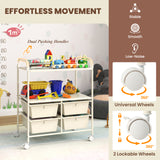 4 Drawers Shelves Rolling Storage Cart Rack