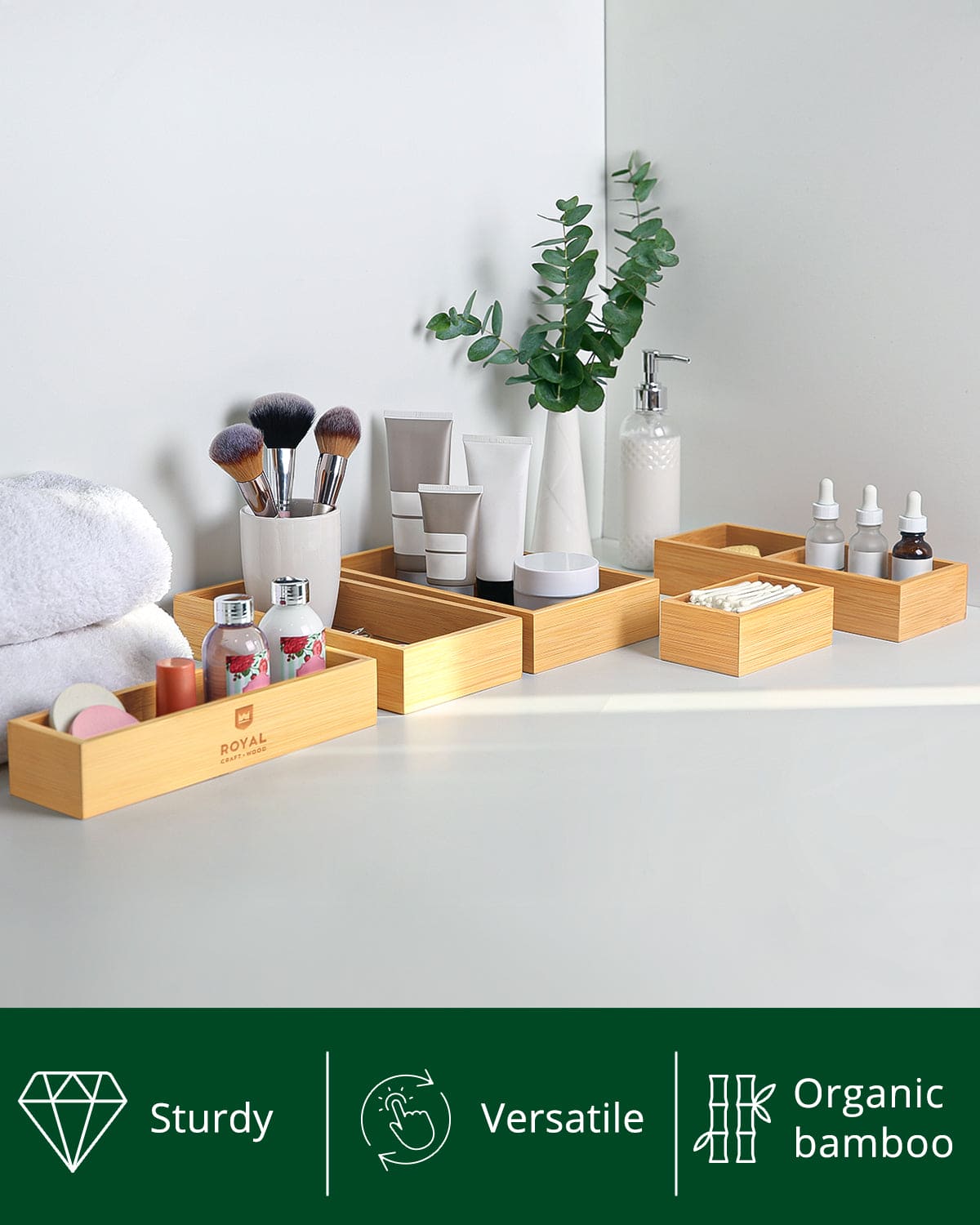 Storage Box Set of 5, Natural