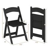 4 Pack Resin Folding Chairs with Padded Seat