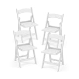 4 Pack Resin Folding Chairs with Padded Seat