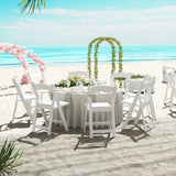 4 Pack Resin Folding Chairs with Padded Seat