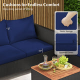 4 Piece Outdoor Conversation Set with Storage Coffee Table