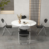 6 Pieces U-Shape Folding Chairs with Hollow Handle