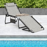 4 Position Folding Lounge Chaise with Adjustable Backrest and Footrest