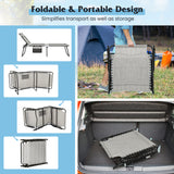4 Position Folding Lounge Chaise with Adjustable Backrest and Footrest