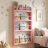 4-Tier Bookshelf Organizer for Toys and Books with Basswood Crossbar