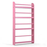 4-Tier Bookshelf Organizer for Toys and Books with Basswood Crossbar