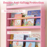 4-Tier Bookshelf Organizer for Toys and Books with Basswood Crossbar