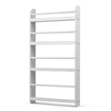 4-Tier Bookshelf Organizer for Toys and Books with Basswood Crossbar