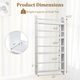 4-Tier Bookshelf Organizer for Toys and Books with Basswood Crossbar