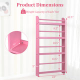 4-Tier Bookshelf Organizer for Toys and Books with Basswood Crossbar