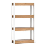 4 Tier Bookshelf Wooden Bookcase with Dual Anti-Tipping Kits