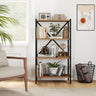 4-Tier Bookshelf with Heavy-Duty Metal Frame