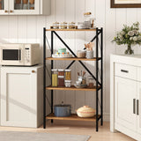 4-Tier Bookshelf with Heavy-Duty Metal Frame