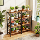 4-Tier Bookshelf with Heavy-Duty Metal Frame