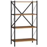 4-Tier Bookshelf with Heavy-Duty Metal Frame