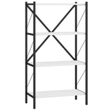 4-Tier Bookshelf with Heavy-Duty Metal Frame