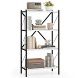4-Tier Bookshelf with Heavy-Duty Metal Frame