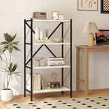 4-Tier Bookshelf with Heavy-Duty Metal Frame