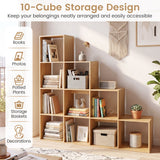 4-Tier Bookshelf with 2 Anti-Tipping Kits for Home Office