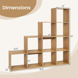 4-Tier Bookshelf with 2 Anti-Tipping Kits for Home Office