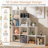 4-Tier Bookshelf with 2 Anti-Tipping Kits for Home Office