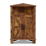 4-Tier Corner Storage Cabinet with Open Shelf
