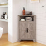 4-Tier Corner Storage Cabinet with Open Shelf