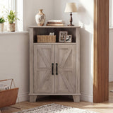 4-Tier Corner Storage Cabinet with Open Shelf
