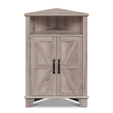 4-Tier Corner Storage Cabinet with Open Shelf