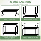 4-Tier/5-Tier/3-Tier Heavy-Duty Plastic Storage Shelves Freestanding Garage Shelving Unit