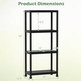 4-Tier/5-Tier/3-Tier Heavy-Duty Plastic Storage Shelves Freestanding Garage Shelving Unit