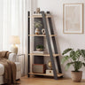 4-Tier Modern Bookshelf Wooden Vertical Display Book Shelf for Small Space