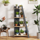 4-Tier Modern Bookshelf Wooden Vertical Display Book Shelf for Small Space