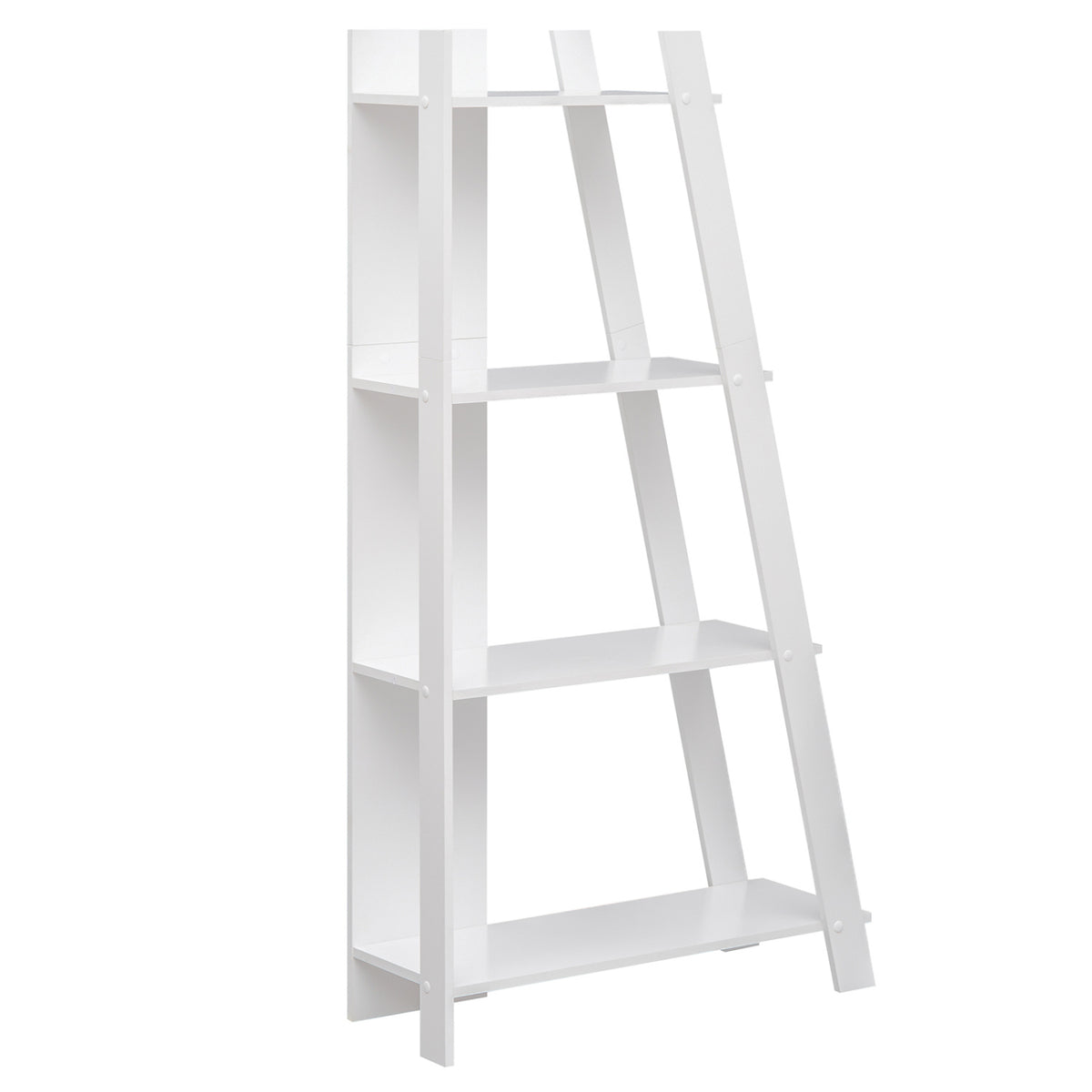 4-Tier Modern Bookshelf Wooden Vertical Display Book Shelf for Small Space