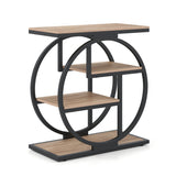 4-Tier Narrow End Table for Living Room with Storage Shelves