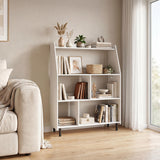 4-Tier Open Modern Bookcase with 2 Anti-Tipping Kits-White