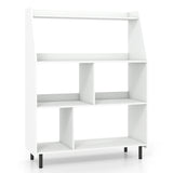 4-Tier Open Modern Bookcase with 2 Anti-Tipping Kits-White