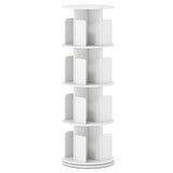 4-Tier Rotating Bookshelf 360Â° Display Rack with Dividers and Anti-falling Baffles