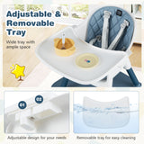4-in-1 Baby Convertible Toddler Table Chair Set with PU Cushion