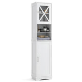 3-in-1 Bath & Storage Combo: Tall Cabinet  Shower Bench & Buffet Sideboard