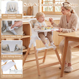 4-in-1 Convertible Baby High Chair with Detachable and Adjustable Tray